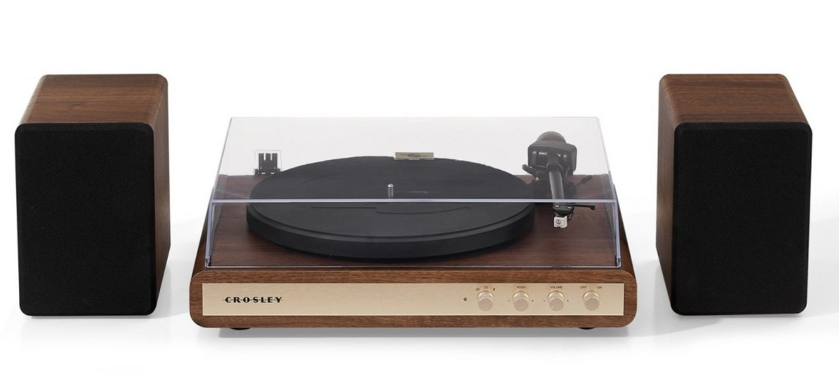 Crosley C65 Platenspeler - Walnut with golden details