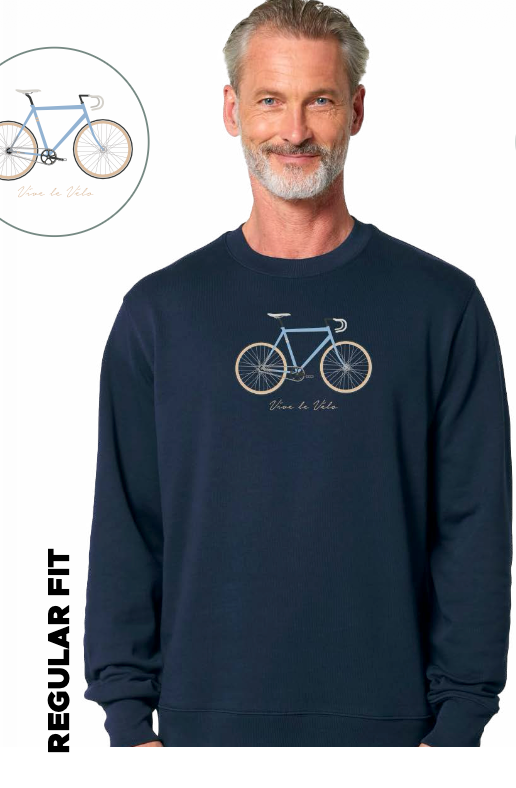 Vive le Vélo Fixie Sweater- French Navy