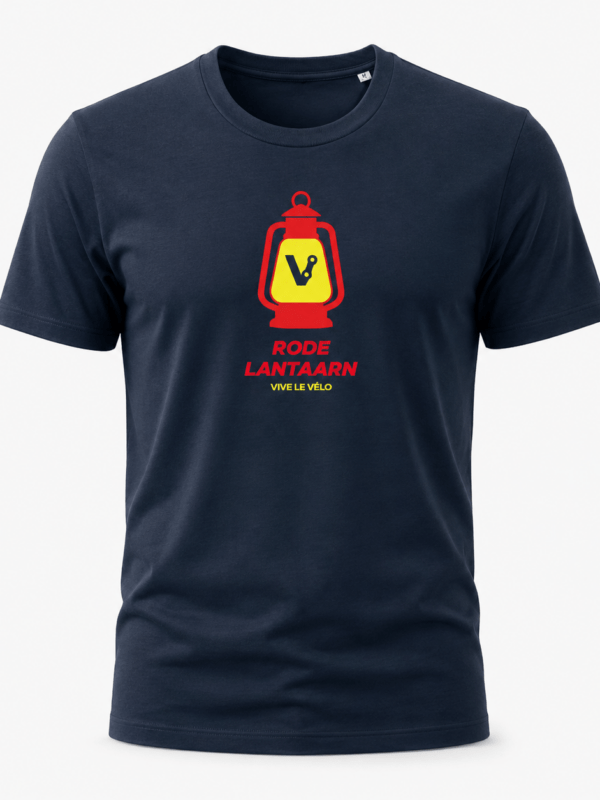 Vive Le Vélo T Shirt Rode Lantaarn- French Navy