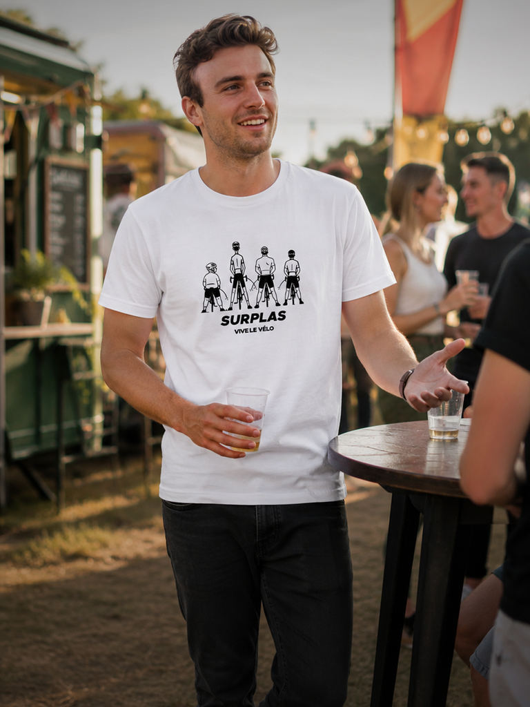 Vive Le Vélo T Shirt Surplas- White