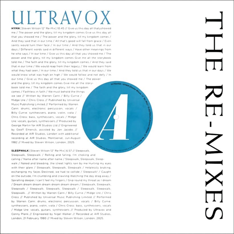 Ultravox - The Re-Mixes (rsd 2026)