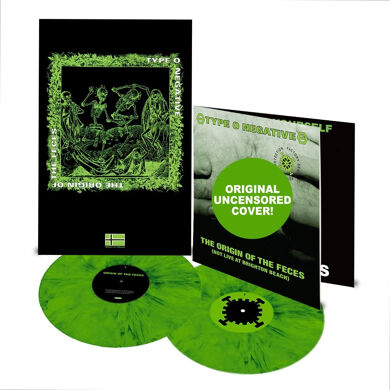 TYPE O NEGATIVE - ORIGIN OF THE FECES (Green & Black Vinyl/Poster/30th Anniv.)