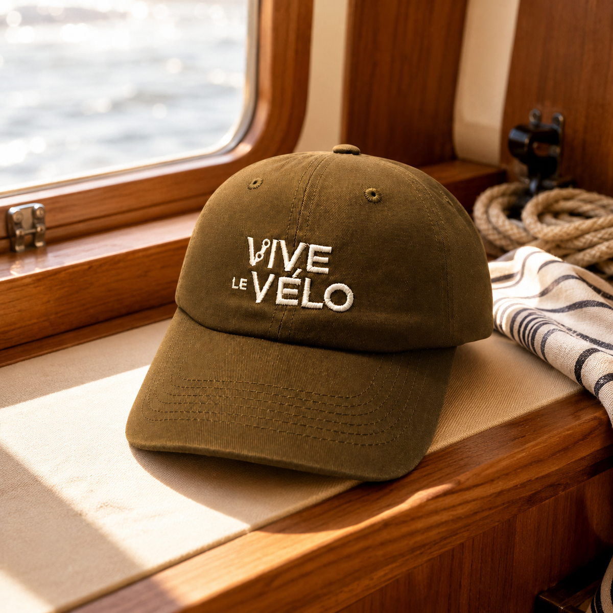 Vive Le Vélo Pet - Squared Logo Dark Olive