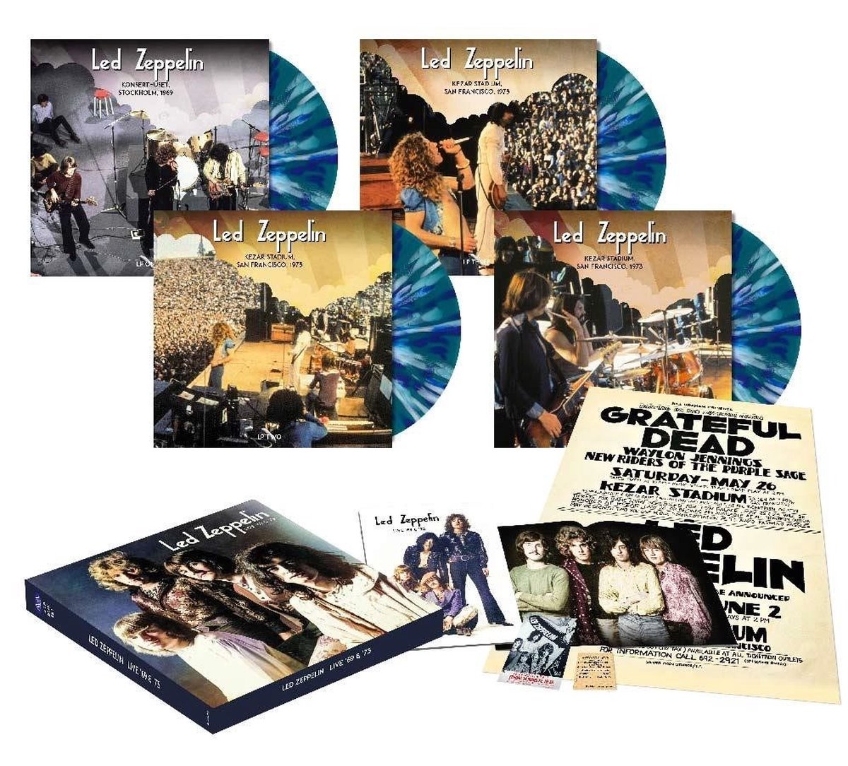 LED ZEPPELIN – LIVE ’69 & ’73 (4LP limited coloured deluxe boxset)