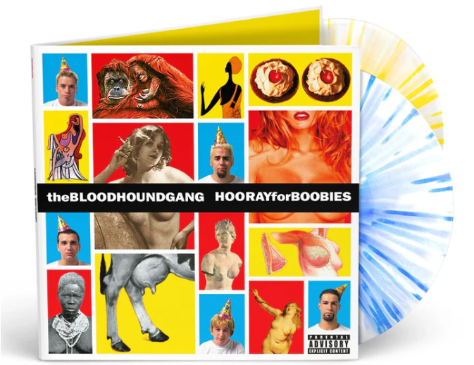 BLOODHOUND GANG - HOORAY FOR BOOBIES (Blue White splatter vinyl)