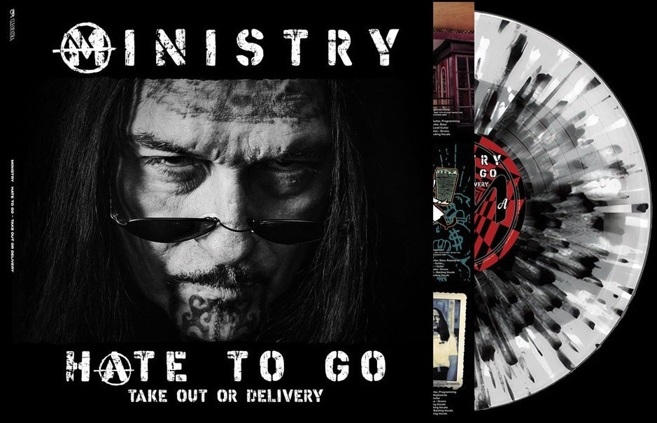 MINISTRY - HATE TO GO - TAKE OUT OR DELIVERY (Silver/Black Splatter LP) (pre-order 30/10/2026)