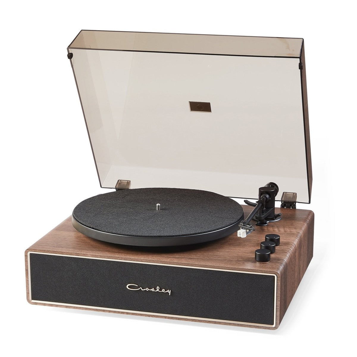 Crosley Stave Record Player - Walnut & Gold