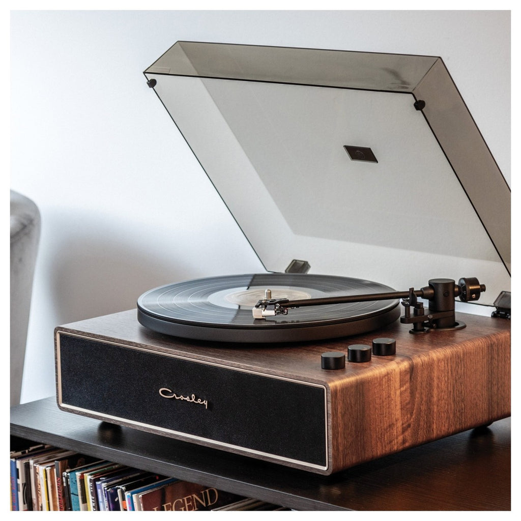 Crosley Stave Record Player - Walnut & Gold