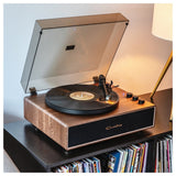 Crosley Stave Record Player - Walnut & Gold