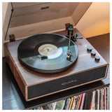 Crosley Stave Record Player - Walnut & Gold