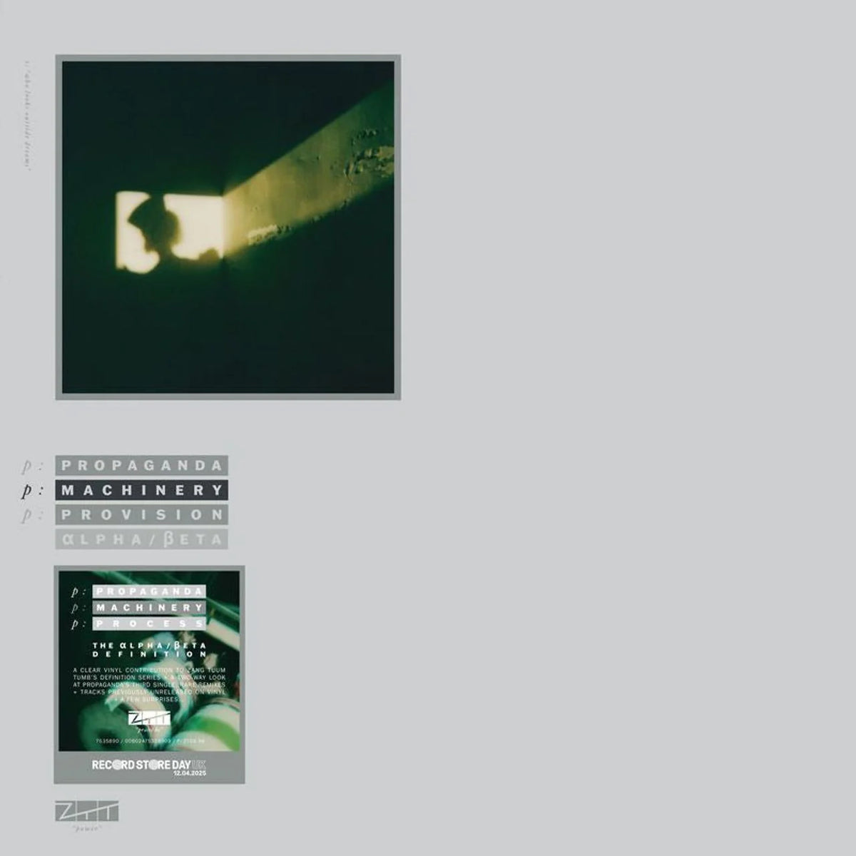 PROPAGANDA - P:MACHINERY - THE ALPHA BETA DEFINITION (Clear vinyl) rsd 2025