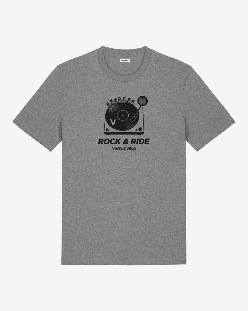 Vive le Vélo - Rock & Ride T- Shirt- Mid Heather Grey