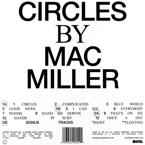 MILLER, MAC - CIRCLES (Clear vinyl)