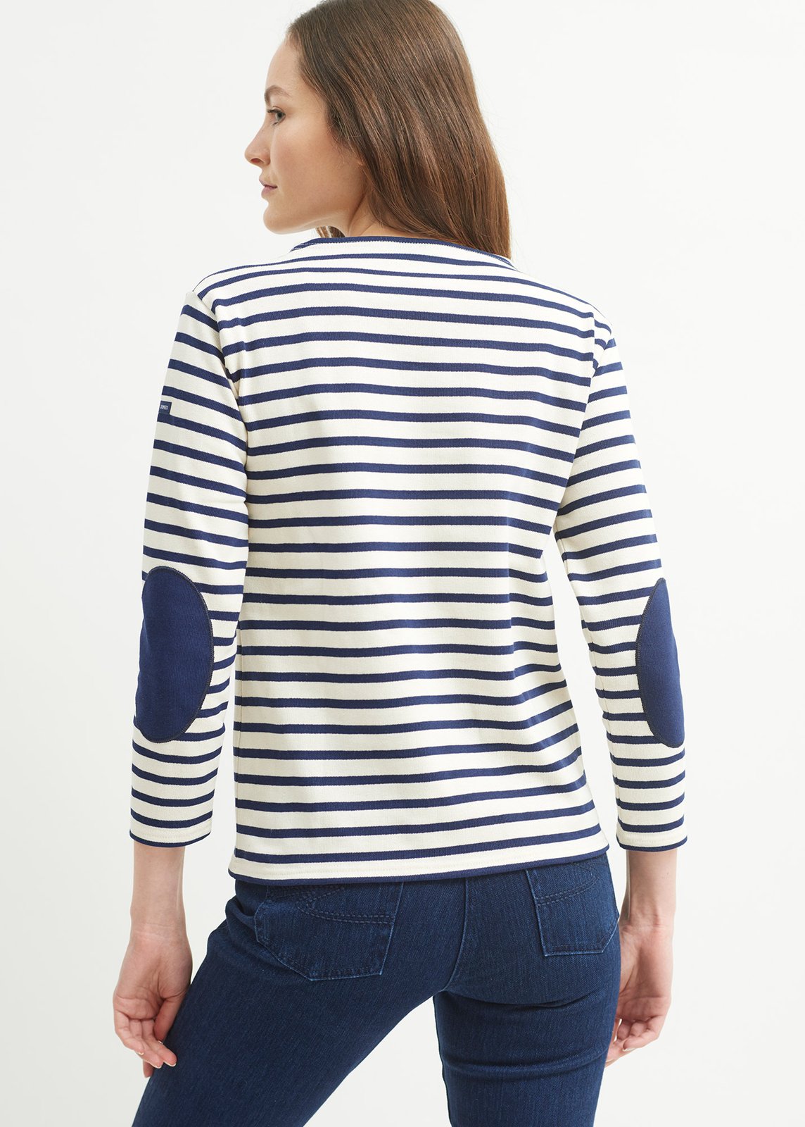 Saint James Guildo Boat Neck Striped Sailor Shirt - Ecru Marine