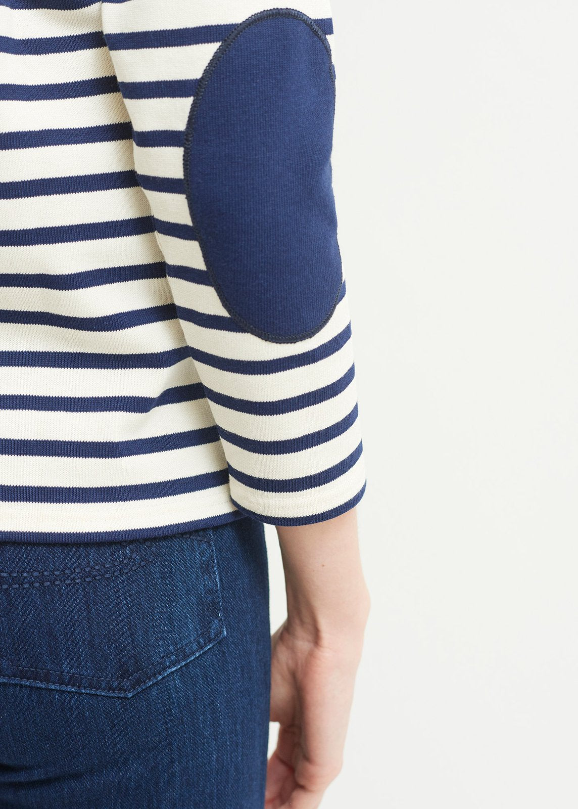 Saint James Guildo Boat Neck Striped Sailor Shirt - Ecru Marine