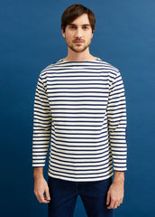 Saint James Guildo Boat Neck Striped Sailor Shirt - Ecru
