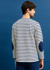 Saint James Guildo Boat Neck Striped Sailor Shirt - Ecru Marine