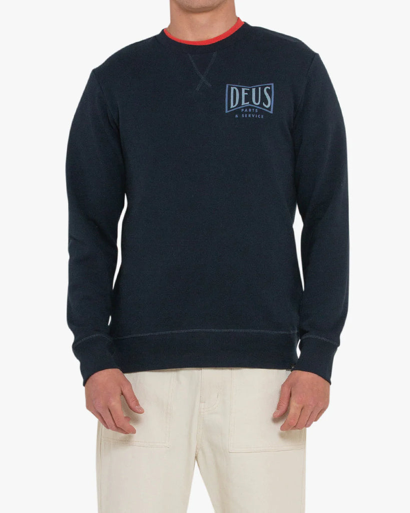 Deus ex Machina Avenue Crew Sweater - Navy