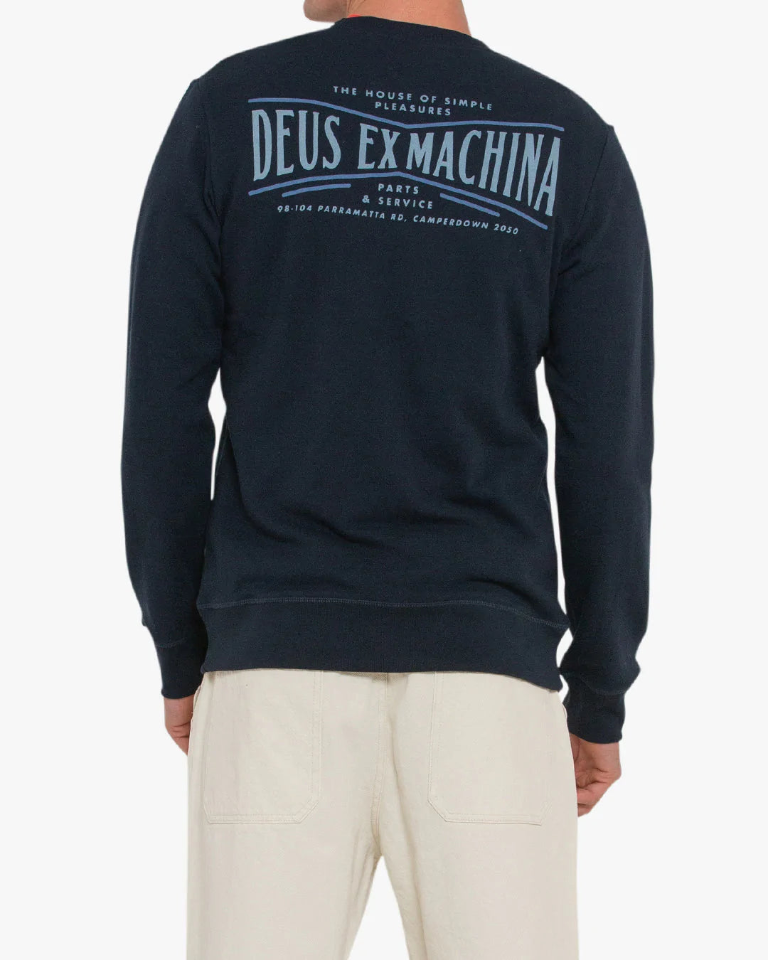 Deus ex Machina Avenue Crew Sweater - Navy