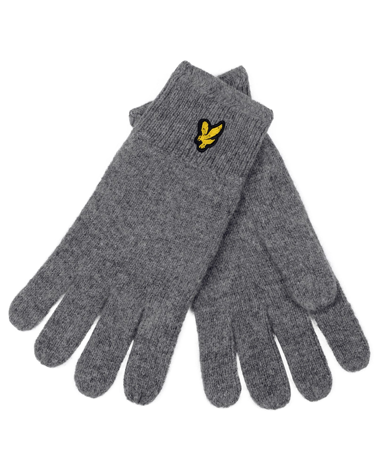 Lyle & Scott Racked Rib Gloves - Mid Grey Marl