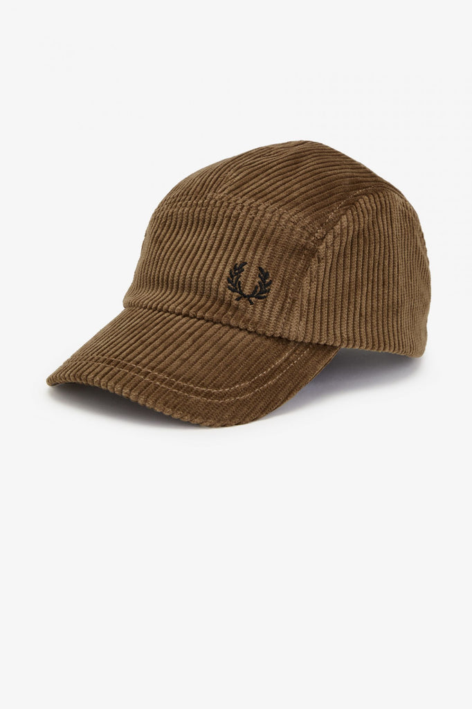 Fred Perry 5 Panel Chunky Corduroy Cap - Shaded Stone