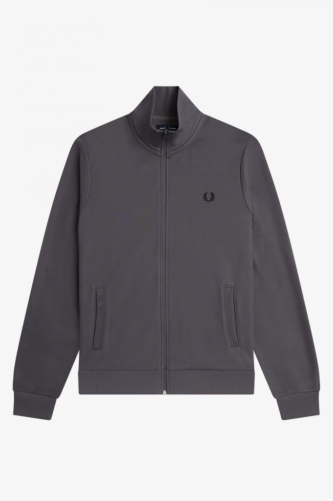 Fred Perry Knitted Track Jacket - Gunmetal