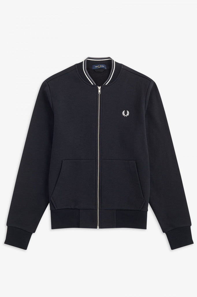 Fred Perry zip through sweater - Black