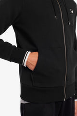 Fred Perry Hooded zip through sweater - Black
