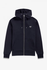 Fred Perry Hooded zip through sweater - Navy