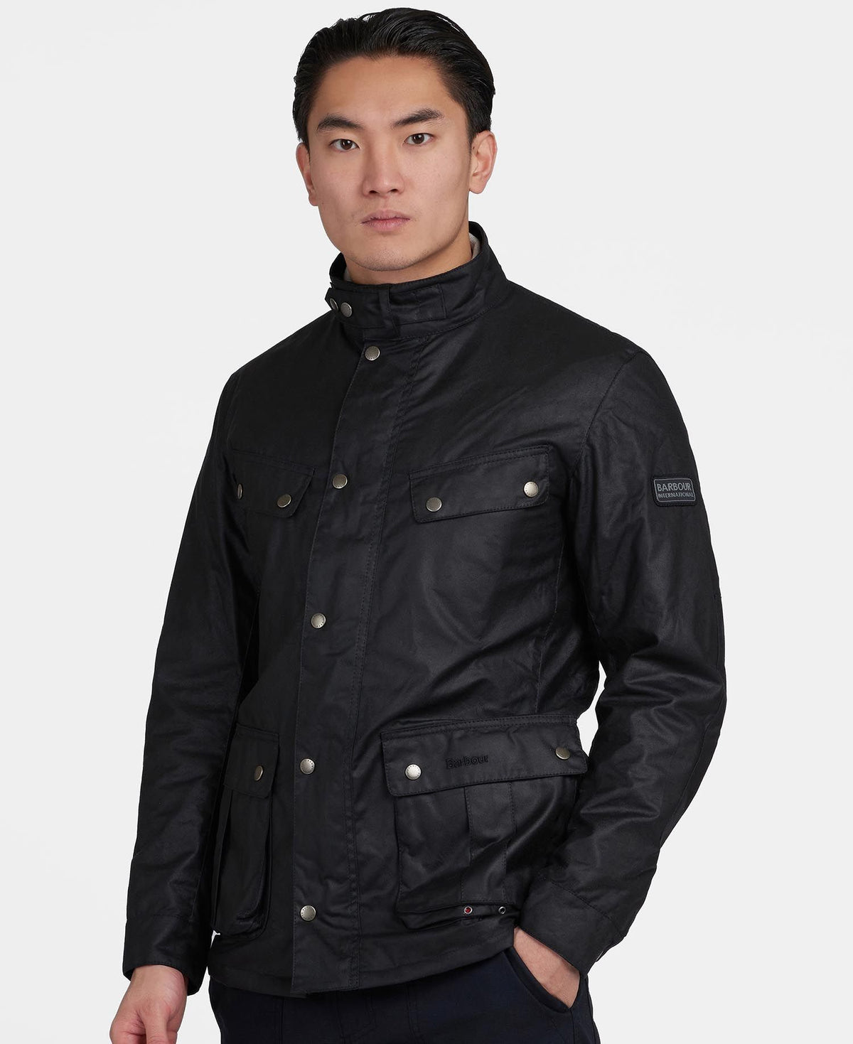 Barbour International Duke Wax Jacket - BLACK