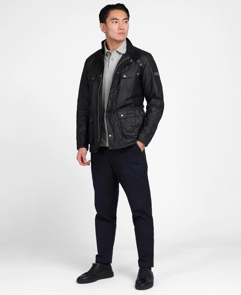 Barbour international duke jacket hot sale black