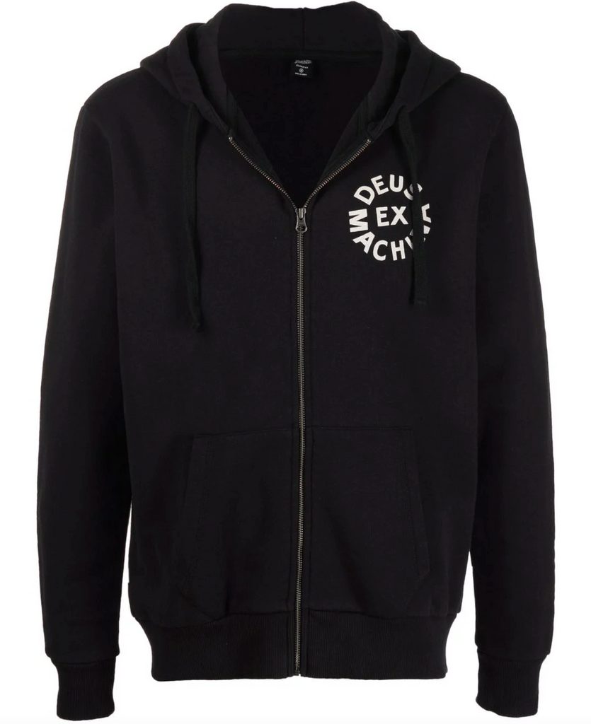 Deus ex Machina sweater Circle logo hoodie - Black