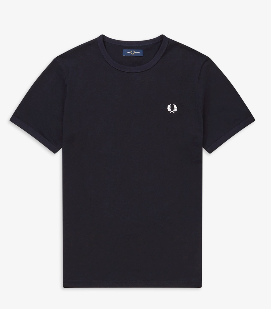 Fred Perry Ringer T-Shirt - Navy