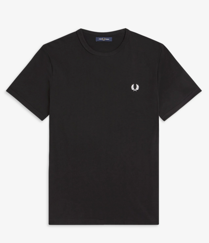 Fred Perry Ringer T-Shirt - Black