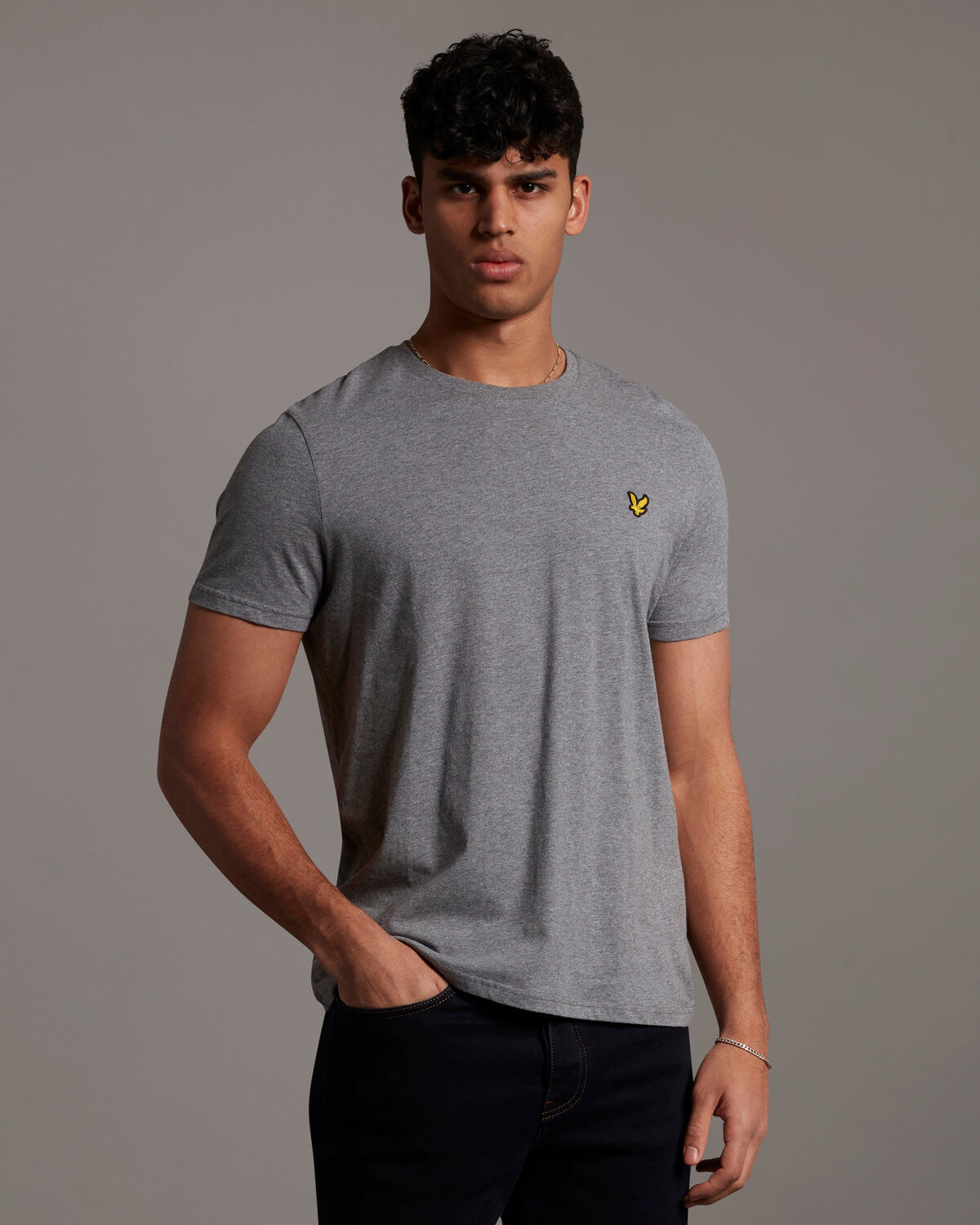 Lyle & Scott Crew Neck T-Shirt - Mid grey marl