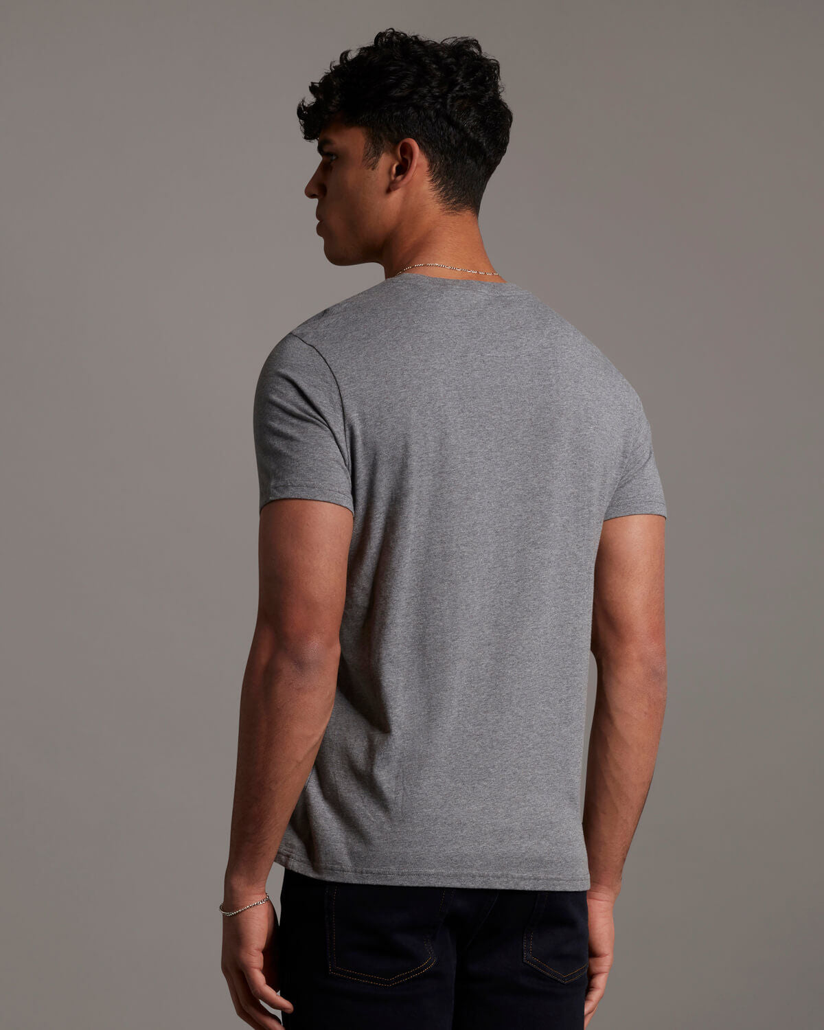 Lyle & Scott Crew Neck T-Shirt - Mid grey marl