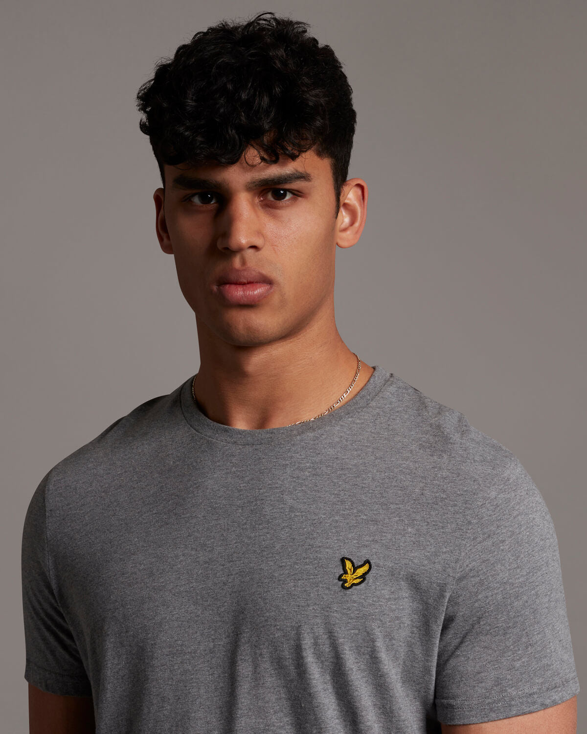 Lyle & Scott Crew Neck T-Shirt - Mid grey marl
