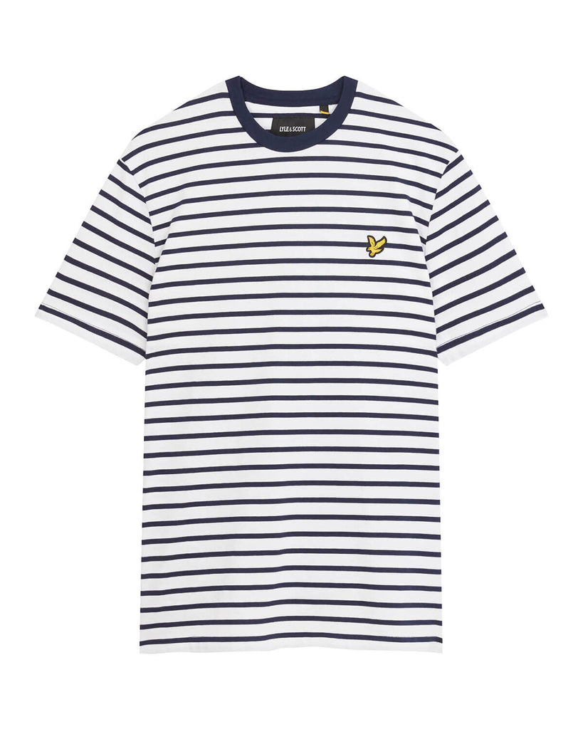 Lyle & Scott Breton Stripe T-Shirt - Navy/White