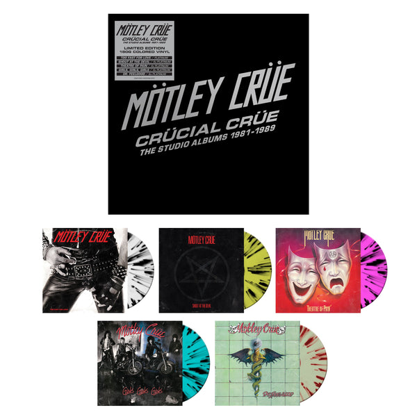 MOTLEY CRUE - CRUCIAL CRUE - THE STUDIO ALBUMS 1981-1989 (5LP box splatter vinyl)